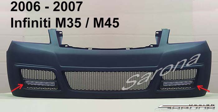 Custom Infiniti M35  Sedan Front Bumper (2006 - 2007) - $550.00 (Part #IF-013-FB)